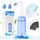 URAQT Nasendusche mit Salz, 300ml Neti Pot Sinus Spülung, mit 20x Salz,10 x Thermometer-Aufkleber, Nasenspülkanne zur Nasenreinigung und Nasenspülung, Nasenspülsalz für Erwachsene und Kinder