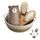 Baby 7 in 1 Pflegeset, Nagelschere, Nagelfeile, Pinzette, Naturholz-Haarkamm, Aufbewahrungskorb，für Kinder und Neugeborene in einer schönen Geschenkbox.