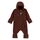 Sterntaler Baby Overall Fleece Unisex - Jumpsuit aus Microfleece Stickerei, Reißverschluss, sowie Hand- und Fußstulpen - dunkelbraun, 68