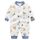 Minizone Babyschlafanzug Jungen Strampler, Baumwolle Einteiler mit Druckknöpfen Atmungsaktiv Langlebig Weich, Ideal zum Spielen Schlafen 0-3 Monate, Planet