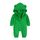 Alunsito Baby Jungen Mädchen Jumpsuit Bärenohr Kapuzenpullover Strampler Reißverschluss Langarm Einteilig Outfits Warme Kleidung für Unisex 66 Grasgrün 3-6 Monate