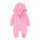 Alunsito Neugeborenes Baby Strampler für Jungen Mädchen Bärenohr Einteiler Langarm Hoodie Overall Säuglings Herbst Body Rosa 66 3-6 Monate
