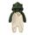 Alunsito Winter-Overall mit Farbblock für Neugeborene, Jungen und Mädchen, Unisex, Kapuzenoverall, Kleidung, Baumwolle, Reißverschlussoverall, 59, Grün, Beige, 0–3 Monate