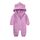 Alunsito Säugling Baby Mädchen Junge Kapuzenpullover Einfarbig Langarm Zipper Hoodie Strampler Bodysuit Unisex Herbst Winter Outfits 59 Lila 0-3 Monate