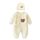 1 Pack Baby Bodysuit, 3-6 Months Neugeborenes Baby warme Baumwolle Bodysuit mit Hut, 100% Baumwolle Kleinkind Homewear verdickt Frühling und Herbst Kleidung (Beige, 3-6 Months)