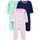 Simple Joys by Carter's Baby Mädchen 3-Pack Sleep and Play Sleepers, Marineblau Punkte/Minzgrün Floral/Weiß Blumen, 6-9 Monate (3er Pack)
