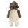 Alunsito Babykleidung für Mädchen und Jungen, Schneeanzug, Bärenohren, Kapuzen-Overall, Farbblock, Spielanzug mit Reißverschluss, Wintermantel, Outfits 80 Khaki Beige 9-12 Monate