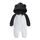 Alunsito Neugeborene Baby Mädchen Winter Outfit Kapuzen Jumpsuit Kleinkind Einteiler Strampler Baby Warm Schneeanzug Kleidung 90 Schwarz Grau 1-2 Jahre