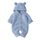 Odizli Neugeborene Baby Mädchen Jungen Kleidung Langarm Gestrickt Kapuze Strampler Body Overall Jacke Frühchenkleidung Erstausstattung Babysachen Set Herbst Winter Babykleidung Hellblau 0-6 Months