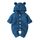 Odizli Neugeborene Baby Mädchen Jungen Kleidung Langarm Gestrickt Kapuze Strampler Body Overall Jacke Frühchenkleidung Erstausstattung Babysachen Set Herbst Winter Babykleidung Blau 6-12 Months
