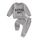 Geagodelia Baby Jungen Kleidung Outfit Babykleidung Set Langarmshirt Sweatshirt + Hose Neugeborene Weiche Babyset Mama's Boy Zweiteiler (D - Grau, 0-6 Monate)