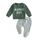 Geagodelia Baby Jungen Kleidung Outfit Babykleidung Set Langarmshirt Sweatshirt + Hose Neugeborene Weiche Babyset Mama's Boy Zweiteiler (C - Grün & Grau, 18-24 Monate)