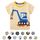 Unisex Baby T-Shirt Baumwolle Süß Karikatur Tier Muster Tops für 1-7 Jahre Alt (4T, F Gelb Streifen)