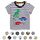 Unisex Baby T-Shirt Baumwolle Süß Karikatur Tier Muster Tops für 1-7 Jahre Alt (1-2 Jahre, F Schwarz Streifen)