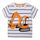 Unisex Baby T-Shirt Baumwolle Süß Karikatur Tier Muster Tops für 1-7 Jahre Alt (4-5 Jahre, H Oranger Bagger)