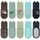 FedMois 5er Pack Baby Kleinkinder ABS rutschfeste Socken Sneaker Socken Tiermotive Baumwolle, Dinosaurier, 0-1 Jahr