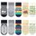 FedMois 5er Pack Baby Kleinkinder ABS rutschfeste Socken Sneaker Socken Tiermotive Baumwolle, Tiere, 1-3 Jahre