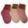 Wowerat Nowegersöckchen 3er Pack Wollsocken Baby Kinder (15-18, rottöne)