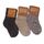 Wowerat Nowegersöckchen 3er Pack Wollsocken Baby Kinder (31-34, grautöne)