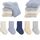 QIYIENDIAN 5 Paare Kleinkind Crew Socken weiche Baumwolle Socken elastische Baby solide Farben für Kinder Jungen Mädchen（Blue,3-5Y
