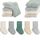QIYIENDIAN 5 Paare Kleinkind Crew Socken weiche Baumwolle Socken elastische Baby solide Farben für Kinder Jungen Mädchen（Green,1-3Y