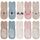 SockWaddles Stoppersocken Kinder Baby, 5 Paar ABS Atmungsaktiv Antirutschsocken Kinder, Krabbelsocken Baby Baumwolle, Jungen und Mädchen Crew Socken mit Rosa Schwein