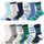 ANTSANG Stoppersocken Kinder Baby Jungen Socken Anti Rutsch / Rutschfeste Geschenk Socken Baumwolle Antirutschsocken für Kinder Jungen Kleinkind 12 Paar(Blau gestreift (12 Paar),22-24)