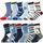 ANTSANG Stoppersocken Kinder Baby Jungen Socken Anti Rutsch / Rutschfeste Geschenk Socken Baumwolle Antirutschsocken für Kinder Jungen Kleinkind 12 Paar(Jungen-Hai (12 Paar),24-26)