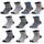 GENTABY Socken Jungen graue Kinder Babysocken - Baumwolle Bunte Sportsocken Neuartige Weiche Elastische - 10 paar für 3-5 Jahre Größe 23-26 27-30 31-34 Kleinkind Mädchen Schulsocken