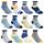HYCLES Baby ABS Socken Kinder 12 Paar Stoppersocken Kinder Anti Rutsch Socken Kind Jungen Mädchen 23-26 27-30 Kleinkind Socken Baby 05 Monster für 1-3 Jahre