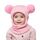 DRESHOW Kinder Wintermütze Warme Schal Schlupfmütze Strickmütze Kapuze Weiche Schalmütze mit Doppelt Bommel Pom Pom Beanie Mütze für Kleinkinder Jungen Mädchen 1-6 Jahre