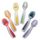 NumNum GOOtensils Babylöffel Set - Stufe 1+2 Esslernlöffel Baby ab 6+ Monaten - Beikost Baby Zubehör BLW - BPA frei Silikon Löffel Selber Essen - 6er (Regenbogen)