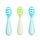 Munchkin Gentle Dip Mehrstufige Erste Löffel | Beikostlöffel für Babys ab 4 Monaten | Ideal für Babygeführte Beikost (BLW) | Ergonomisches Design | BPA-frei | Blau & Grün | 3er-Pack