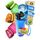 Funkelfuchs® - Trinkflasche für Kinder – 350ml, Blau – Kohlensäure geeignet - 100% auslaufsicher - Wasserflasche spülmaschinenfest - für Kindergarten, Einschulung, Schule, Sport