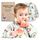 Nombear Baby Lätzchen mit Ärmeln für BLW (6 bis 24 Monate), 1 Packung - Wasserdichtes Ärmellätzchen Alternative zu Silikonlätzchen, Ganzkörper Lätzchen Baby, Babylatz Beikost Zubehör