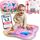 Mallie® Wassermatte Baby 66x50 CM Rosa Pink [100% BPA & Schadstoff-Frei] ab 3, 6 und 9 Monate im Ozean Design I Baby Spielzeug, Spielzeug Ab 6 Monate als Wassermatte Baby und Baby Spielzeug 6 Monate