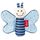 SIGIKID 41180 Greifling Schmetterling Red Stars Mädchen und Jungen Babyspielzeug empfohlen ab Geburt blau