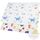 CCLIFE Krabbelmatte Baby Spielmatte Kinder 196x175x1.8cm Faltbar Spielteppich Spielunterlage Groß Rutschfest Beidseitig Tragbar Wasserdicht Innen Außen Bunt,CushHom