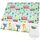 CCLIFE Krabbelmatte Baby Spielmatte Kinder 196x175x1.8cm Faltbar Spielteppich Spielunterlage Groß Rutschfest Beidseitig Tragbar Wasserdicht Innen Außen Bunt,CushHom