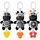 Aolso Kinderwagen Spielzeug, 3Pcs hängendes Rasselspielzeug, schwarz-weißes Spielzeug, Baby-Hängespielzeug, Neugeborenes Autositz-Spielzeug für Jungen und Mädchen (Zebra/Kuh/Hirsch)