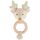 Bieco Holz Greifling Baby Rassel | Ø 10cm, Länge 17cm | Niedliche Reh Babyrassel Baumwolle mit Holz Ring | Baby Greifling Rassel für Junge & Mädchen | Greifling mit Reh Stoffrassel | Greifringe Baby