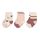 LÄSSIG Unisex Kinder- und Babysocken 3er Set/ Offwhite/ Powder Pink Größe 15-18