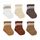 bistyle Baumwolle 6 Paar Baby Socken für Neugeborene Säugling 0-6 Monate bis 3 Jahre | Stopper Nahtlos Socken | Jungen Mädchen Kindersocken (DE/NL/SE/PL, Alter, 0 Monate, 3 Monate, Braun(Gestreift))