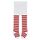 Durio Baby Strumpfhose für Mädchen Baumwolle Kinderstrumpfhose Kinder Strumpfhosen Set Warme Strümpfe Leggings Karneval Rot und Weiß Ringelstrumpfhose Kinder 2-4 Jahre