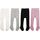 Durio Baby Strumpfhose für Mädchen Baumwolle Kinderstrumpfhose Kinder Strumpfhosen Set Warme Strümpfe Leggings 4 Paar-Weiß Schwarz Hellgrau Lila 6-12 Monate