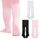 Durio Baby Strumpfhose für Mädchen Baumwolle Kinderstrumpfhose Kleinkind Strumpfhosen Set Leggings Anti-Rutsch Rutschfest Stoppersocken 3 Paar-Schwarz Weiß u. Pink 6-12 Monate