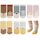 Exemaba Baby Antirutsch Socken 5 Paar Kleinkinder Tiermotive ABS Rutschfeste Sneaker Socken(Streifen,M/1-3Y)