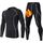 Echinodon Kinder Sportunterwäsche Fußball Junge Funktionsunterwäsche Set Kompressionsshirt + Kompressionshose Kompressionsunterwäsche für Training Skifahren Radsport (Fleecefutter-Grau, 176)