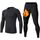 Echinodon Kinder Sportunterwäsche Fußball Junge Funktionsunterwäsche Set Kompressionsshirt + Kompressionshose Kompressionsunterwäsche für Training Skifahren Radsport (Fleecefutter-Schwarz, 158)