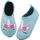 Kyopp Hausschuhe Kinder Junge Mädchen Pantoffeln Atmungsaktive Rutschfest Weich Barfussschuhe für Lauflernschuhe Kleinkinder Schuhe Kindergarten Unisex (Einhorn Blau 22/23EU)
